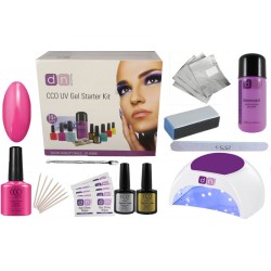Hot Pop Pink Deluxe 1 Colour Nail Gel Kit With Choice of Lamp